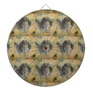French Postcard Dart Board