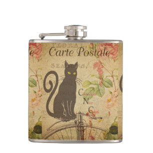 French Postcard Flask