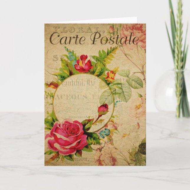 French Postcard Greeting Card (Front)