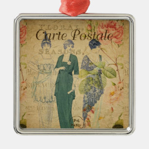 French Postcard Ornament