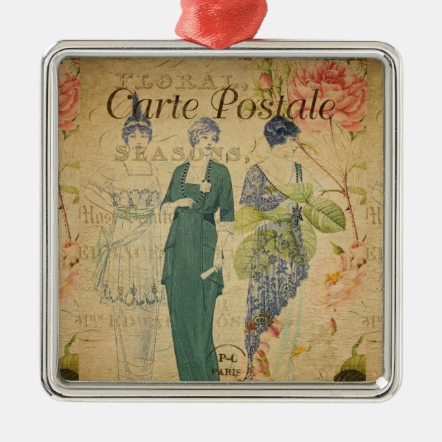 French Postcard Ornament (Front)