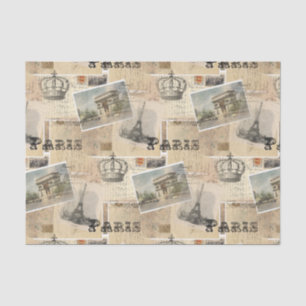 French Postcard Paris Tissue Paper
