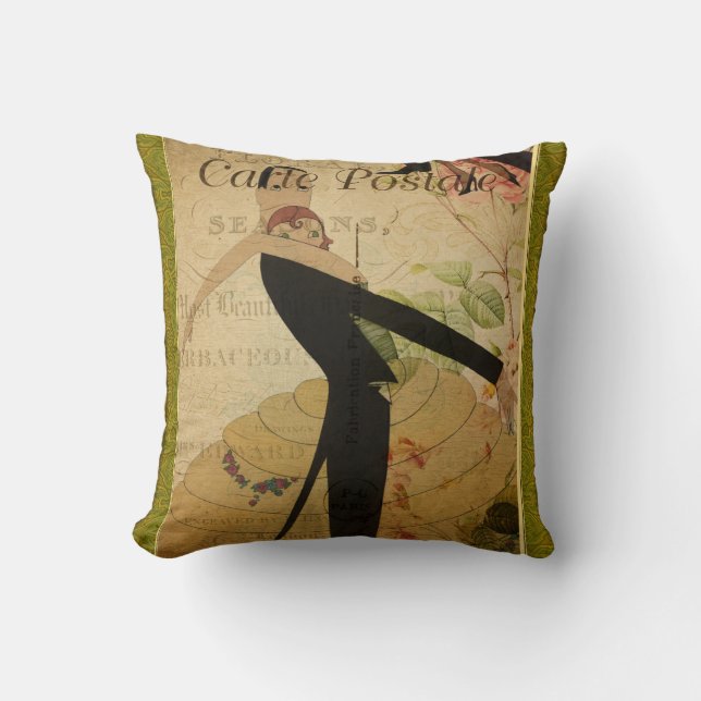 French Postcard Pillow (Front)
