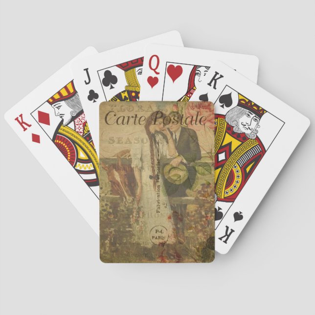 French Postcard Playing Cards (Back)