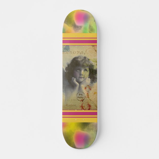 French Postcard Skateboard (Front)