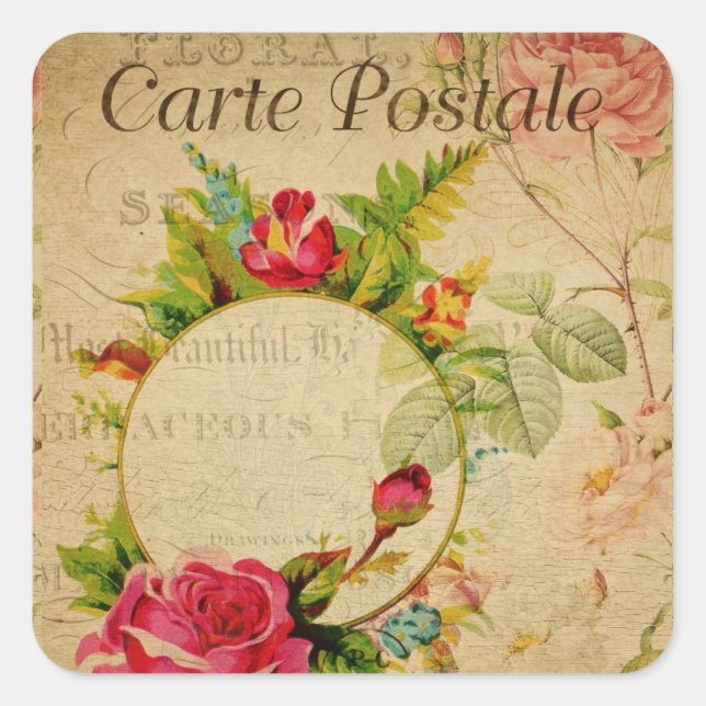 French Postcard Sticker (Front)