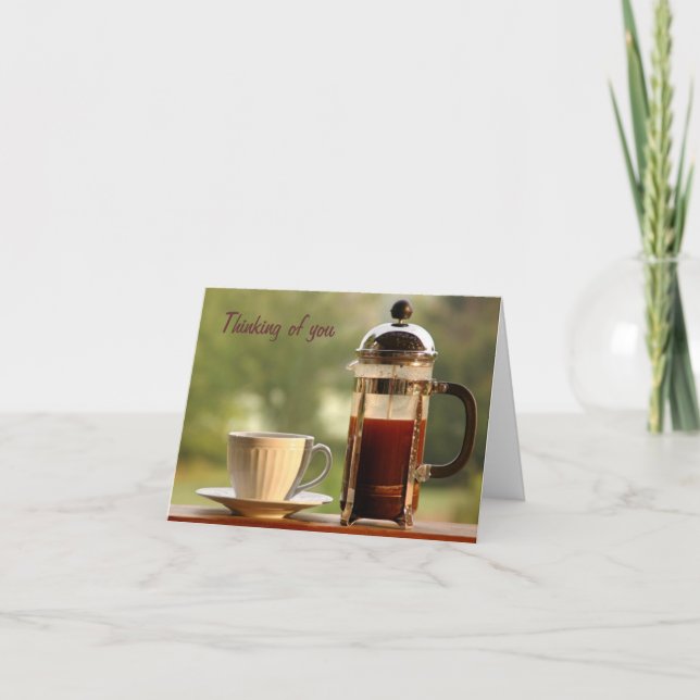 French Press Coffee Birthday Card (Front)