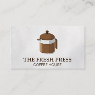 French Press   Coffee Business Card