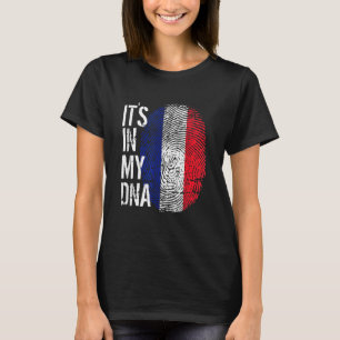 French Pride Fingerprint  It's In My Dna France Fl T-Shirt