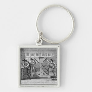 French printing press, 1642 key ring