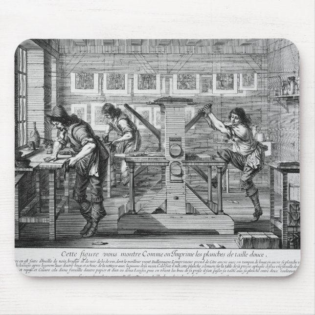 French printing press, 1642 mouse mat (Front)