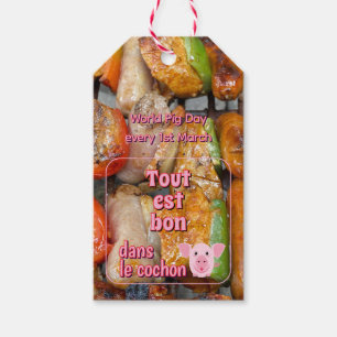 French proverb about pigs gift tags