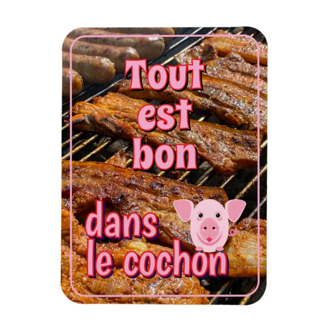 French proverb about pigs magnet (Vertical)