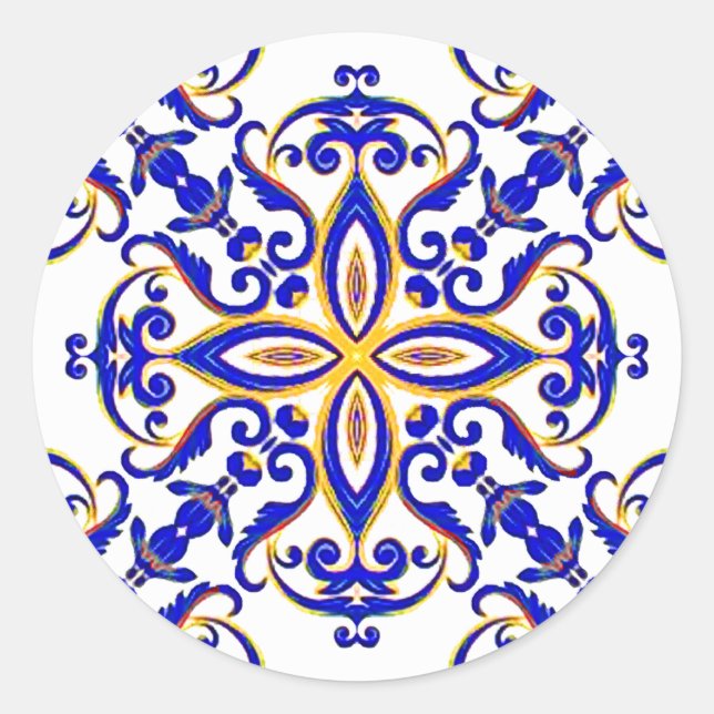 French Provincial Classic Round Sticker (Front)