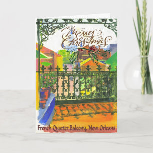 FRench Quarter Balcony Holiday Card
