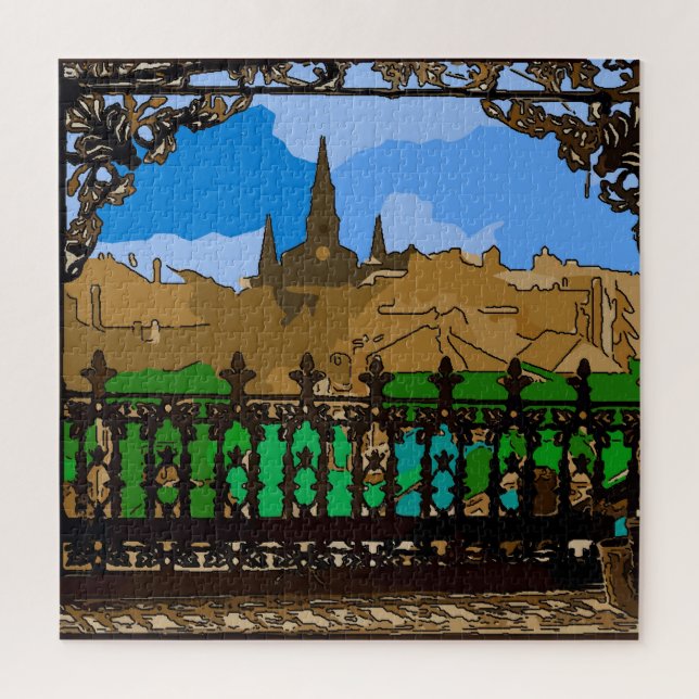 French Quarter Balcony Jigsaw Puzzle (Vertical)