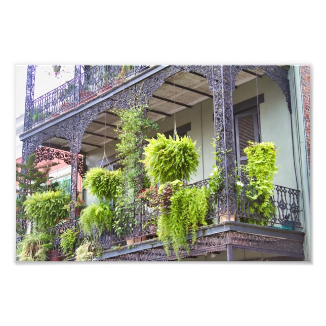 French Quarter balcony, New Orleans, LA Photo Print (Front)