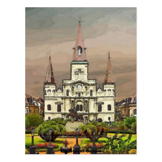French Quarter Cathedral, New Orleans Postcard