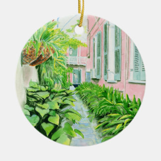 French Quarter Courtyard Ceramic Tree Decoration