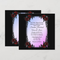 French Quarter Goth Purple Wedding Invitation