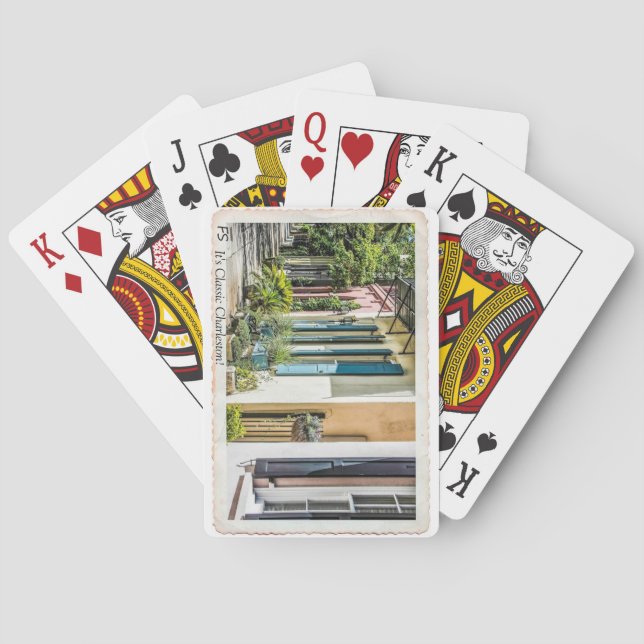 French Quarter in Historic Charleston, SC Playing Cards (Back)