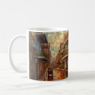 French Quarter New Orleans, Futurism Style Coffee Mug