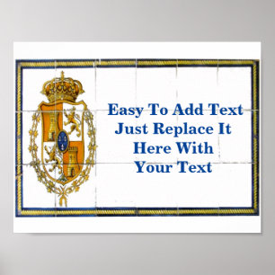 French Quarter Tile Mural, add text Poster