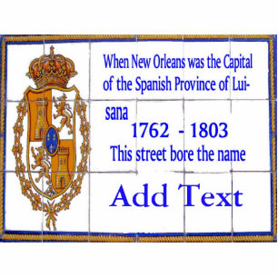 French Quarter Tile Murals, add text Standing Photo Sculpture