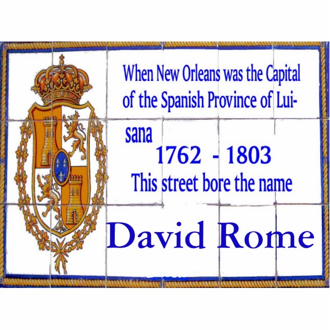 French Quarter Tile Murals, add text Standing Photo Sculpture (Front)