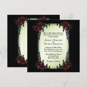 French Quarter Victorian / Goth Theme Wedding Inv Invitation