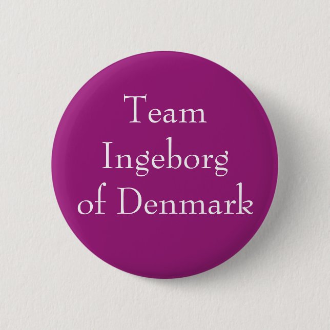 French Queen Ingeborg of Denmark 6 Cm Round Badge (Front)