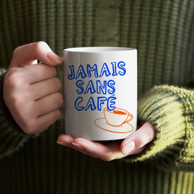 French Quote for Coffee Lovers Trendy Retro Coffee Mug (Creator Uploaded)