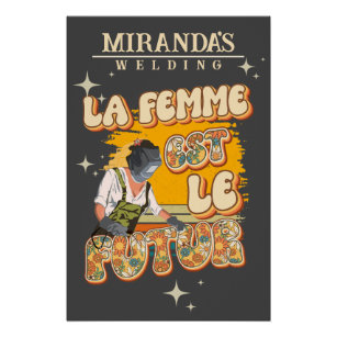 French Quote welder girl woman custom workshop Poster