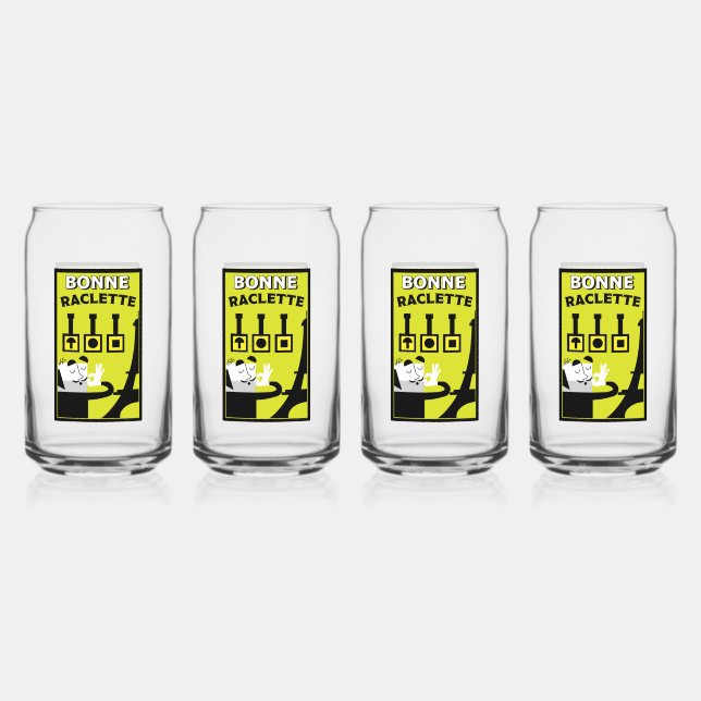 French Raclette Can Glass (Front)