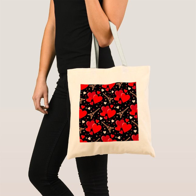 French Red Hearts Tote Bag (Creator Uploaded)