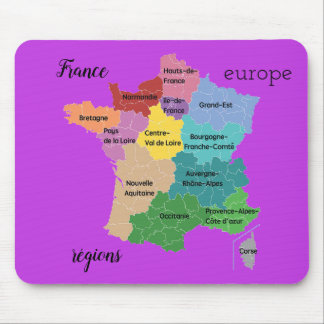 "french regions" mouse mat