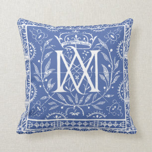French Renaissance Pillow Monogram MA