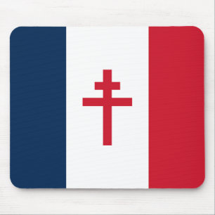 French resistance flag France symbol war cross his Mouse Mat