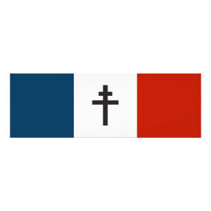 French resistance flag France symbol war cross his Photo Print