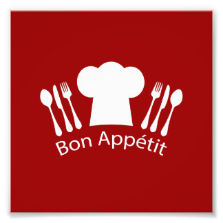 French Restaurant Chefs Hat and Silverware Photo Print