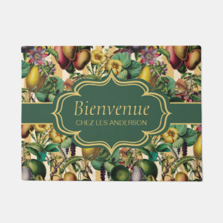 French Retro Floral Bienvenue Doormat