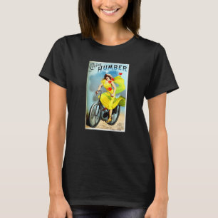 French Retro Vintage Bicycle Bicycles Woman Yelow  T-Shirt