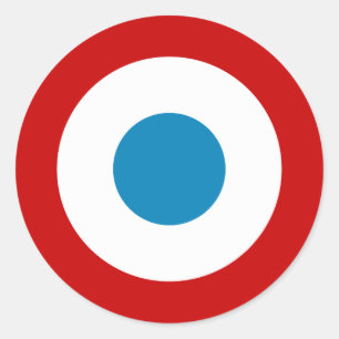 French Revolution Roundel France Cocarde Tricolore Classic Round Sticker