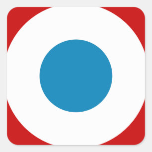 French Revolution Roundel France Cocarde Tricolore Square Sticker