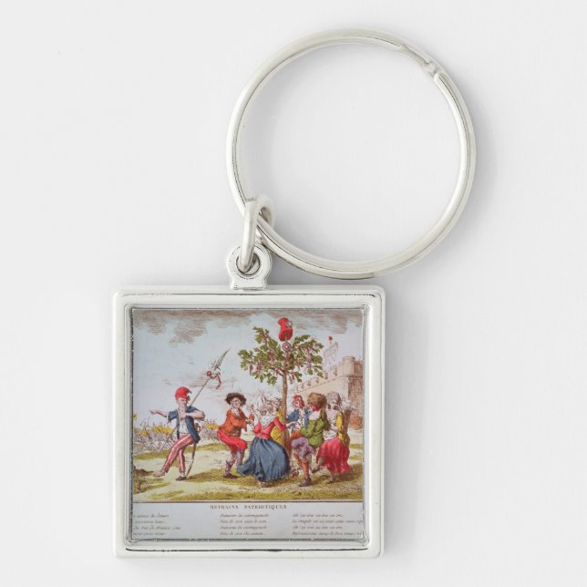 French revolutionaries dancing the carmagnole key ring (Front)