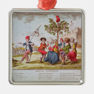 French revolutionaries dancing the carmagnole metal tree decoration