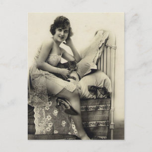 French Risqué Vintage  photo Postcard