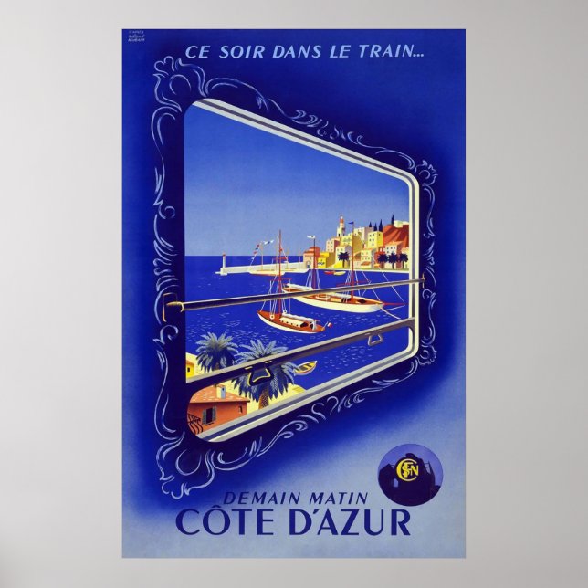 French Riviera Cote D'Azur Poster (Front)