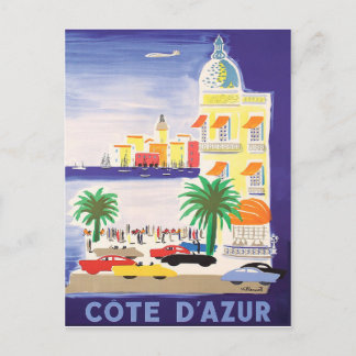 French riviera postcard