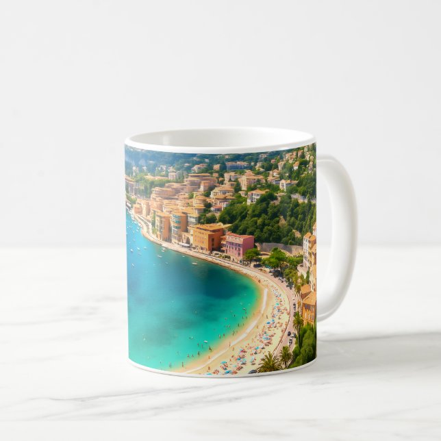 French Riviera Summer Coffee Mug (Front Right)